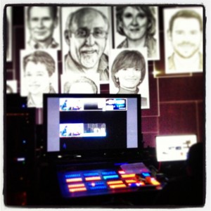 The "Switcher" backstage at the All Things Digital conference...